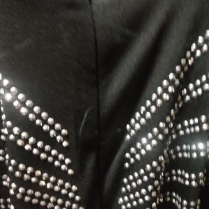 Black and rhinestones elegant gown